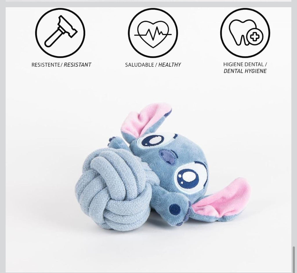 Jouet pour Chien Stitch Disney – Peluche Corde Résistante